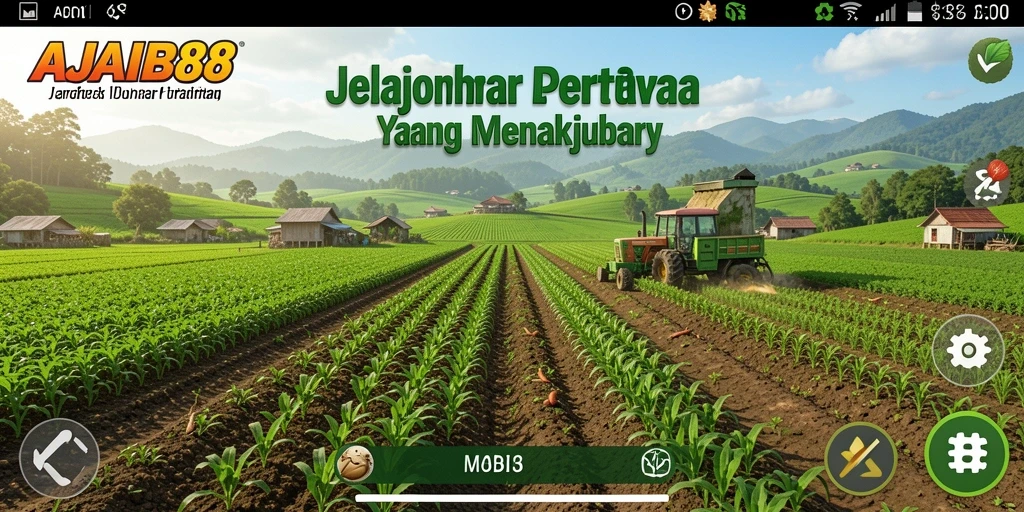 Tampilan gameplay AJAIB88 yang memukau dengan beragam tanaman dan hewan.