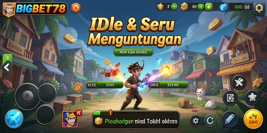 Screenshot gameplay BIGBET78 menampilkan karakter yang aktif dan mendebarkan.