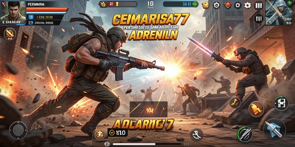 Screenshot gameplay CEMARA77 dengan aksi pertarungan yang mendebarkan.