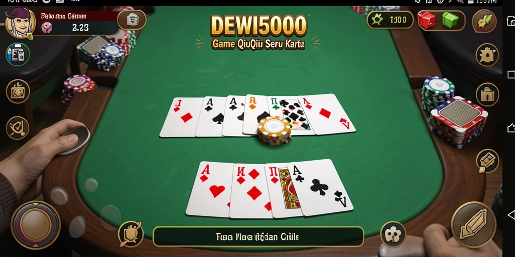 Tampilan gameplay DEWI5000 dalam permainan QiuQiu yang menarik.