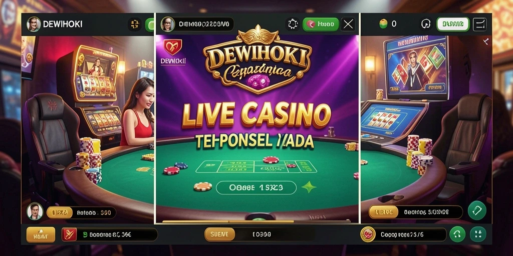 Gameplay Live Casino DEWIHOKI yang interaktif dan menyenangkan.