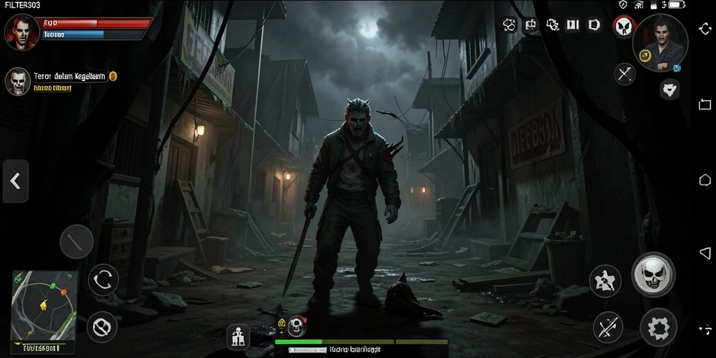 Gameplay Horror yang mencekam dan intens.
