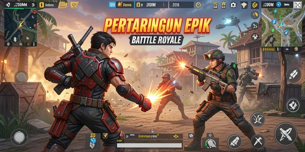 Tampilan gameplay J200M yang intens dan menegangkan.