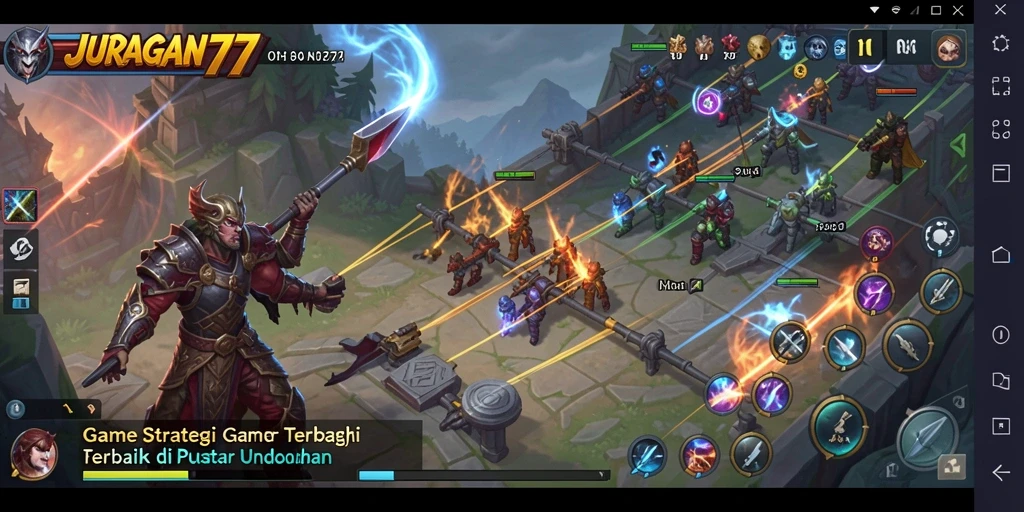 Tampilan gameplay menarik dan penuh strategi dalam JURAGAN77.