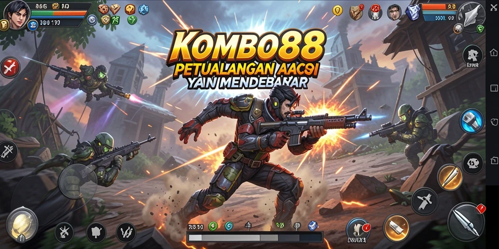 Tampilan gameplay mendebarkan dari KOMBO88 dengan aksi seru.