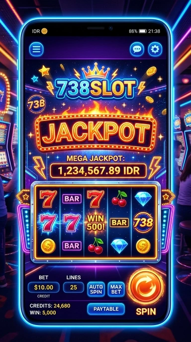 Pengaturan dan menu aplikasi 738slot yang mudah dijelajahi.